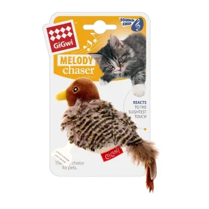 GiGwi Melody Chaser Bird Toy for Cats (Dark Brown)