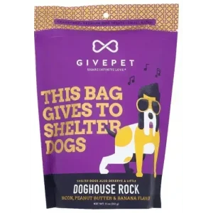 GivePet Doghouse Rock Dog Treats - Bacon & Peanut Butter