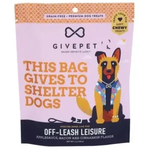 GivePet Off-Leash Leisure Soft Chewy Training Dog Treats - Grain-Free 6oz