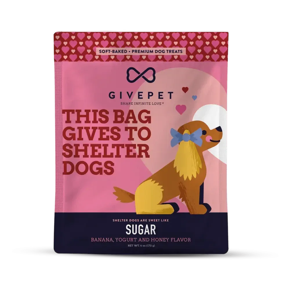 GivePet Sugar Soft-Baked Dog Treats with Banana Flavor 6oz
