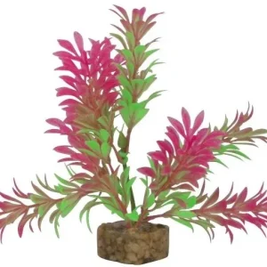 GloFish Plastic Aquarium Plant - Green/Pink