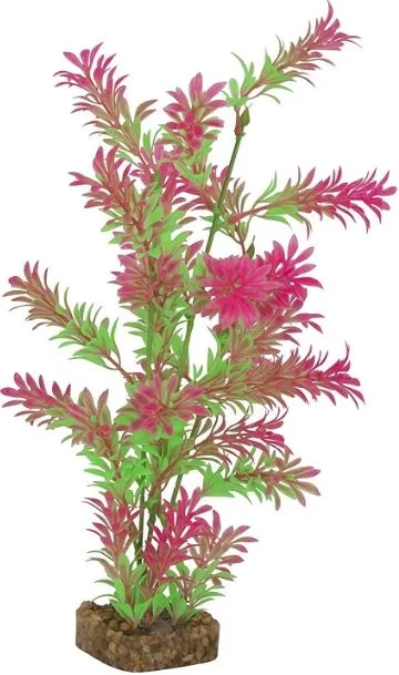GloFish Plastic Aquarium Plant - Green/Pink