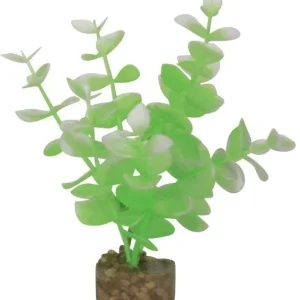 GloFish Plastic Aquarium Plant Green / White
