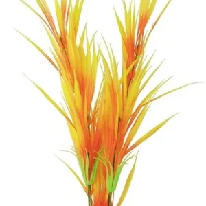 GloFish Plastic Aquarium Plant - Orange/Yellow