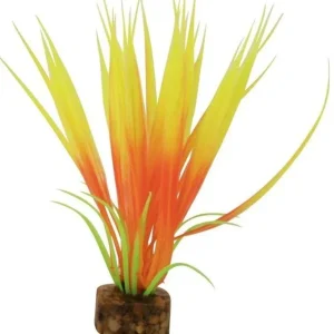 GloFish Plastic Aquarium Plant - Orange/Yellow