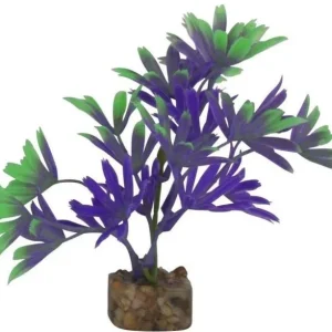 GloFish Plastic Aquarium Plant - Purple/Green