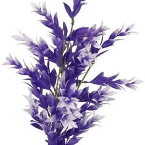 GloFish Plastic Aquarium Plant - Purple/White