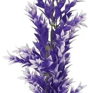 GloFish Plastic Aquarium Plant - Purple/White