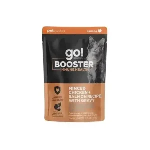Go! Solutions Booster Immune Health Minced Chicken & Salmon with Gravy Wet Cat Food 24ea/2.5 oz