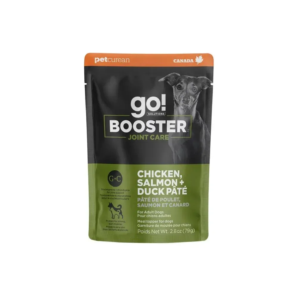 Go! Solutions Booster Joint Care Chicken, Salmon & Duck Pate Wet Dog Food 24ea/2.8 oz