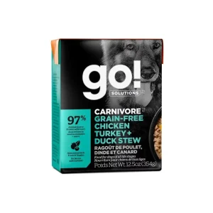 Go! Solutions Carnivore Grain-Free Chicken, Turkey & Duck Stew Dog Food 12ea/12.5 oz
