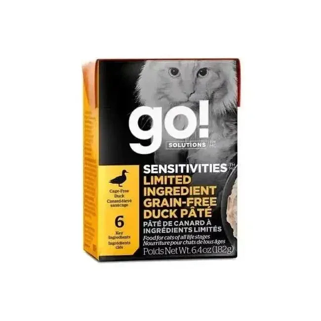 Go! Solutions Sensitivities Limited Ingredient Grain-Free Duck Pate Cat Food 24ea/6.4 oz