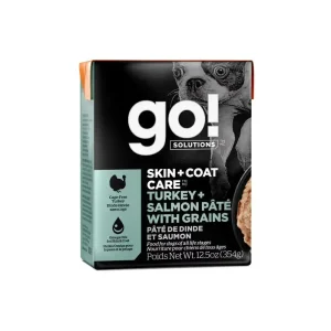 Go! Solutions Skin + Coat Care Turkey & Salmon Pate Dog Food 12ea/12.5 oz