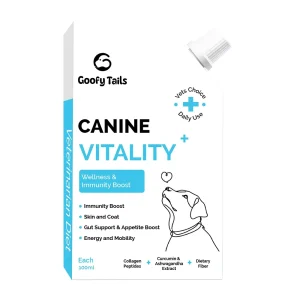 Goofy Tails Chicken Flavoured Canine Vitality + Wellness & Immunity Booster Supplement for Dogs