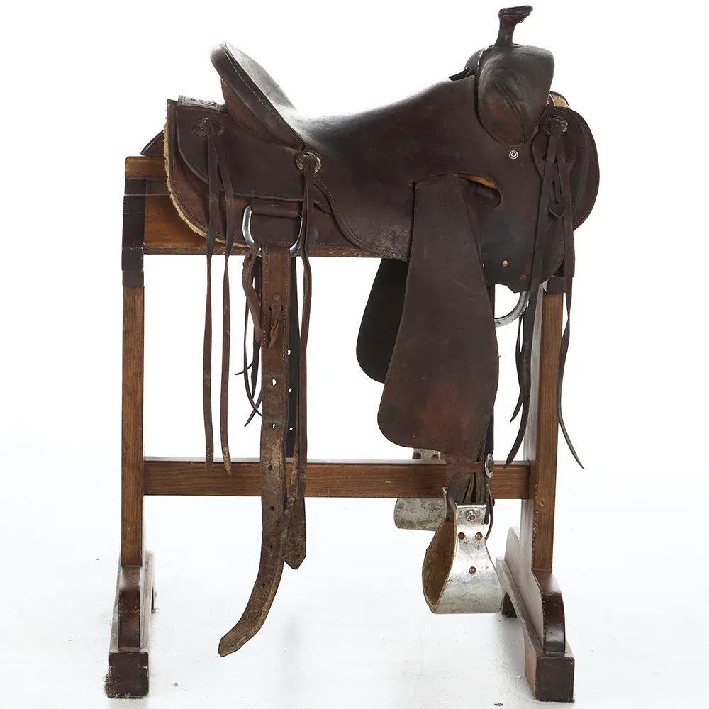 Grasshopper Saddlery Used 16in Slickout Seat Rig Ranch Roper - Image 2
