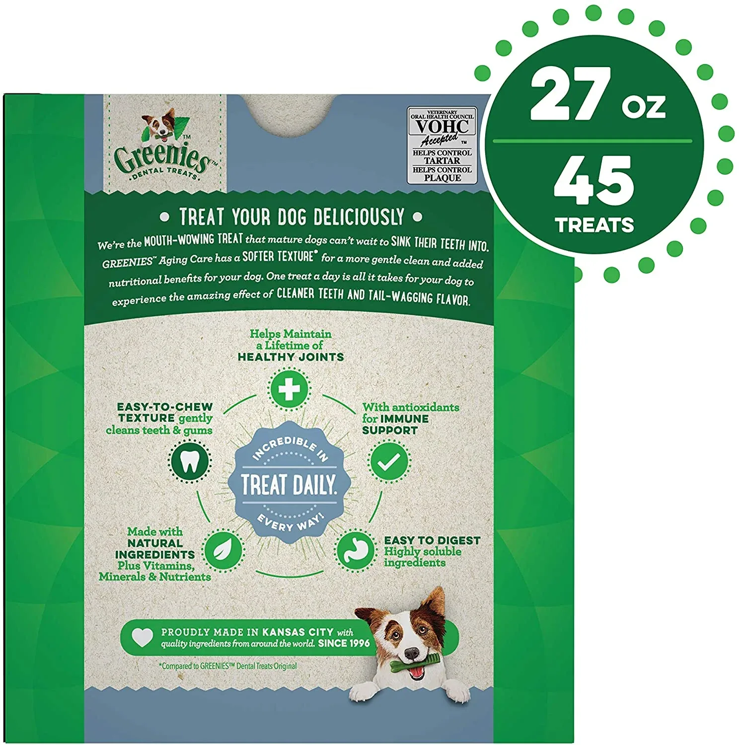 Greenies Aging Care Petite Tub Treat Pack Dental Dog Treats - 27 oz - Image 2