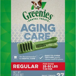 Greenies Aging Care Regular Tub Treat Pack Dental Dog Treats - 27 oz