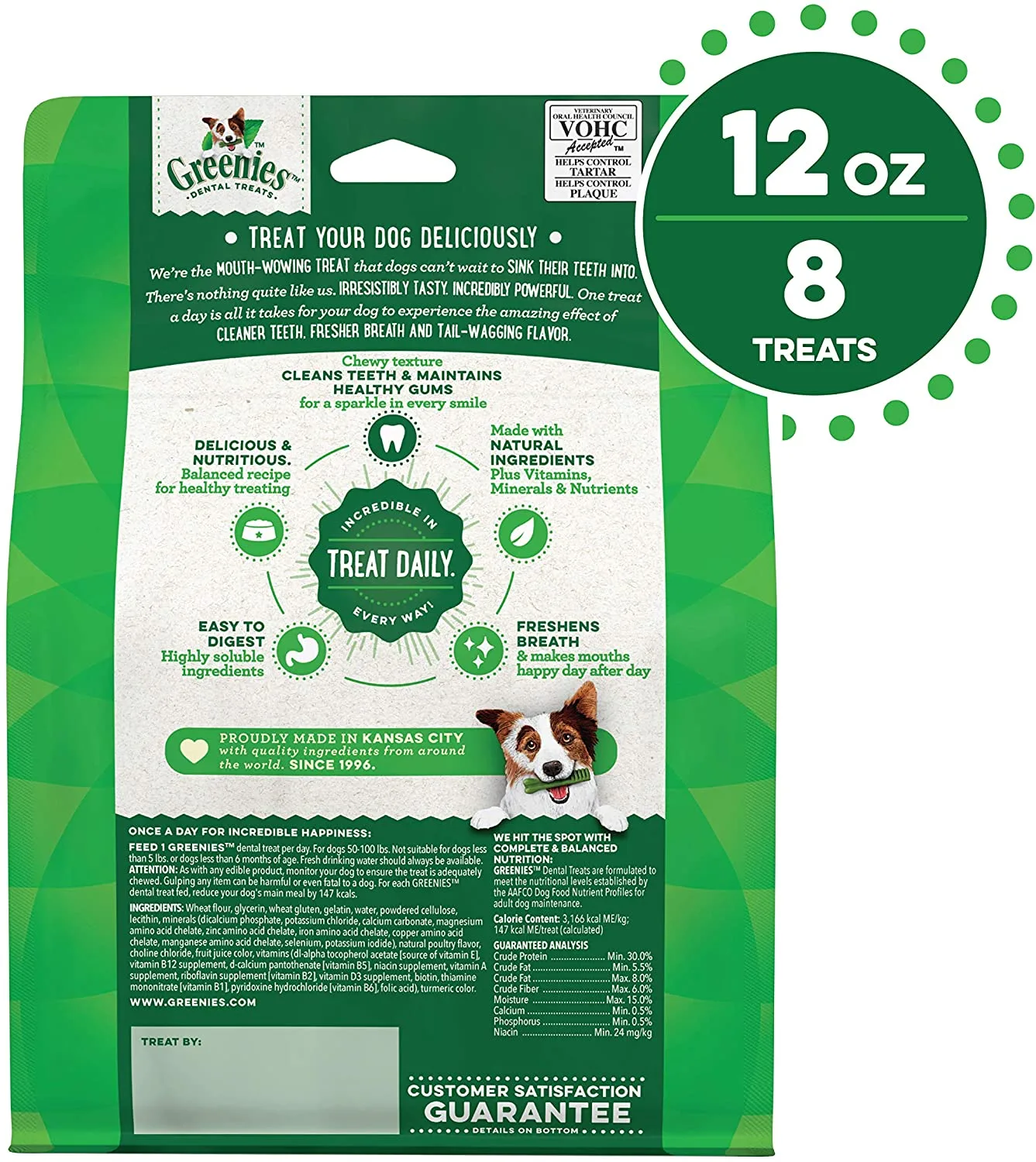 Greenies Large Treat Pack Dental Dog Treats - 12 oz - 8 Count - Image 2