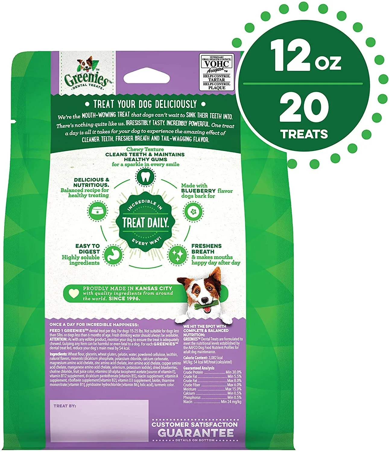 Greenies Petite Blueberry Treat Pack Dental Dog Treats - 12 oz - Image 2