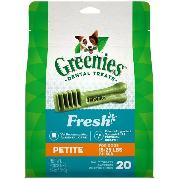 Greenies Petite Fresh Treat Pack Dental Dog Treats - 12 oz