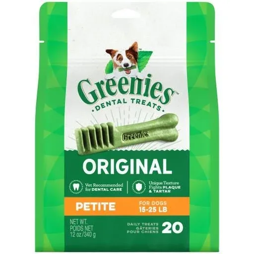Greenies Petite Treat Pack Dental Dog Treats - 12 oz - 20 Count