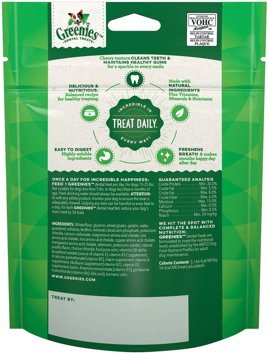 Greenies Petite Trial Size Treat Pack Dental Dog Treats - 3 oz - 5 Count - Image 2