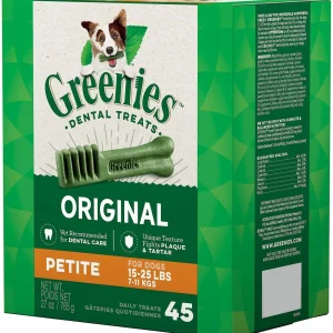 Greenies Petite Tub Treat Pack Dental Dog Treats - 27 oz - 45 Count