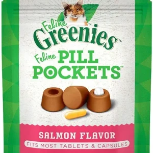 Greenies Pill Pockets Salmon Flavor Cat Treats