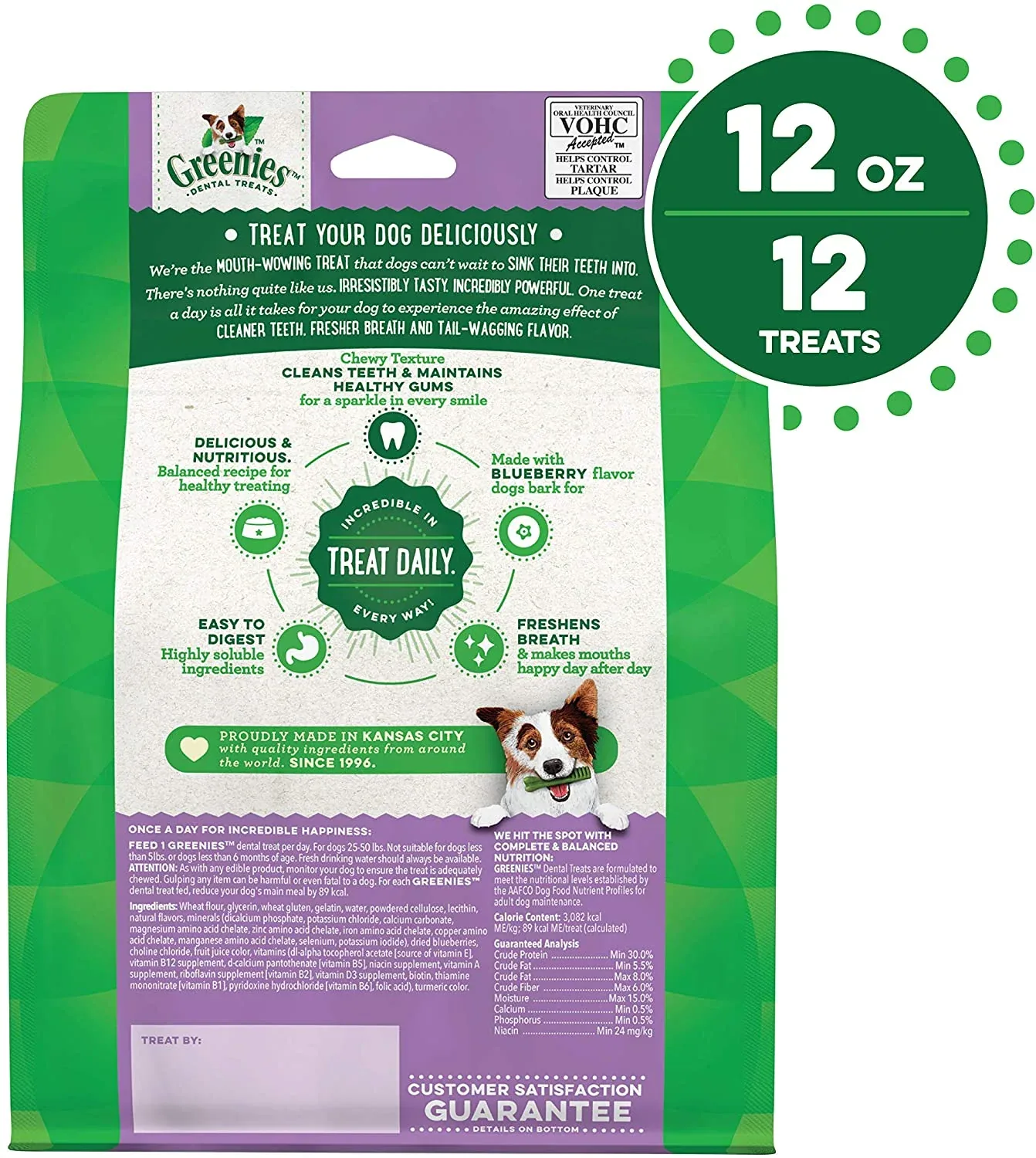 Greenies Regular Blueberry Treat Pack Dental Dog Treats - 12 oz - Image 2