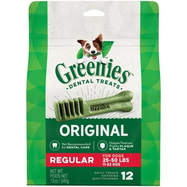 Greenies Regular Treat Pack Dental Dog Treats - 12 oz - 12 Count