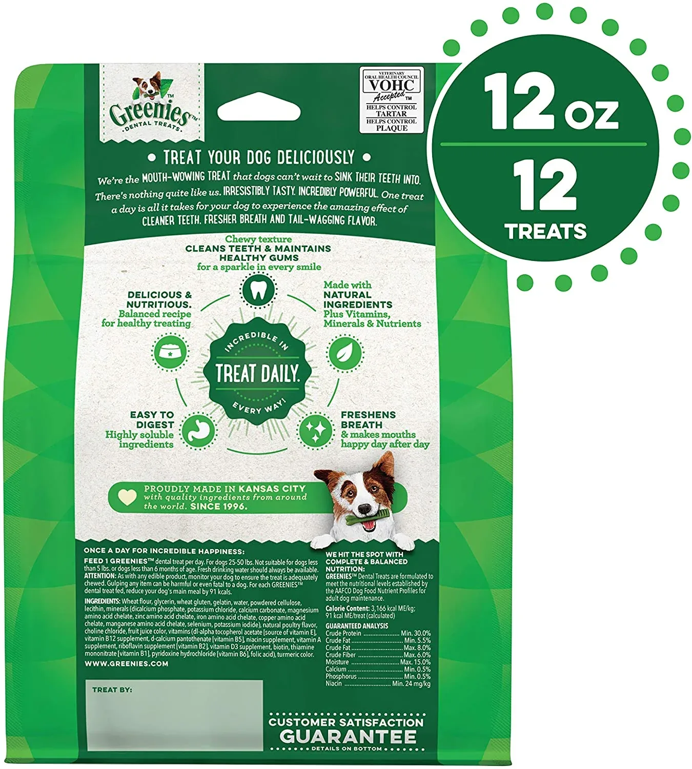 Greenies Regular Treat Pack Dental Dog Treats - 12 oz - 12 Count - Image 2
