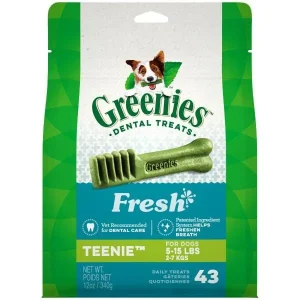 Greenies Teenie Fresh Treat Pack Dental Dog Treats - 12 oz