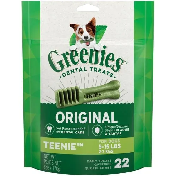 Greenies Teenie Mini Treat Pack Dental Dog Treats - 6 oz - 22 Count
