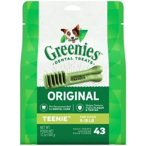 Greenies Teenie Treat Pack Dental Dog Treats - 12 oz - 43 Count