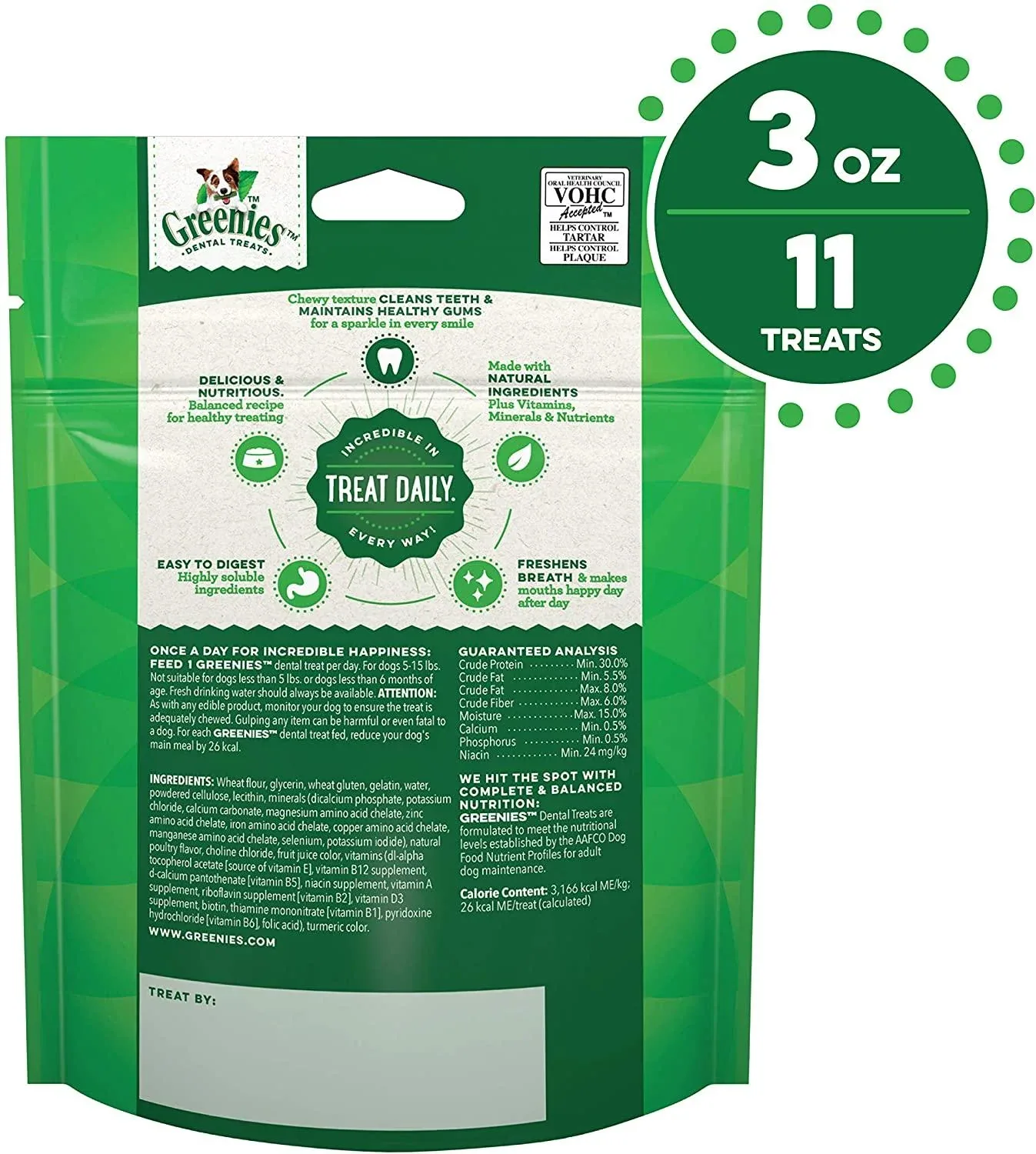 Greenies Teenie Trial Size Treat Pack Dental Dog Treats - 3 oz - 10 Count - Image 2