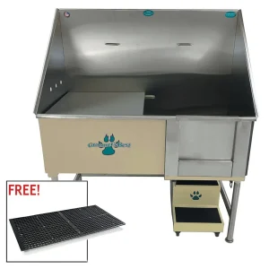 Groomer's Best Elite Dog Grooming Tub 58 Desert Tan L-Plumb