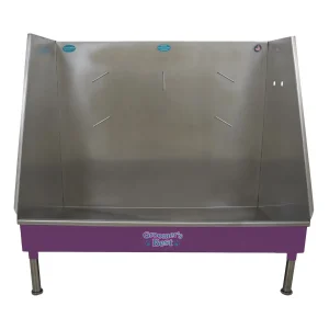 Groomer's Best Walk In Dog Grooming Tub 48In L-Plumb Pur