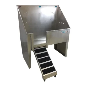 Groomer's Best Walk-Through Stainless Steel Dog Grooming Tub 36In R-Plumb