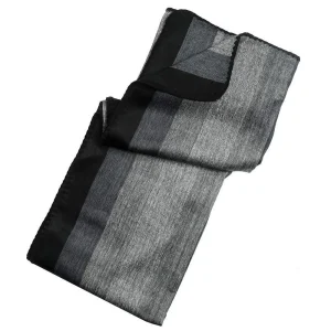 Hacienda Of Hope Alpaca Wool Wide Black/Grey Stripe Large Throw Blanket