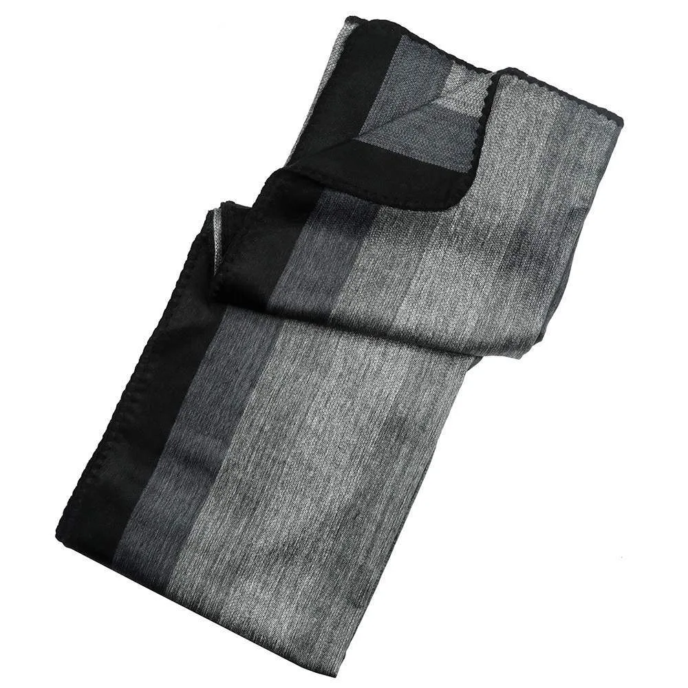 Hacienda Of Hope Alpaca Wool Wide Black/Grey Stripe Large Throw Blanket