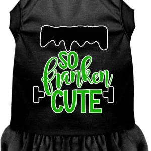 Halloween Pet Dress Screen Printed, "So Franken Cute"