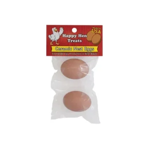 Happy Hen Brown Ceramic Nest Eggs 2 Pack
