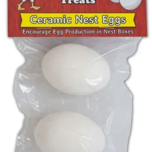Happy Hen Ceramic Nest Eggs White 2 Pack