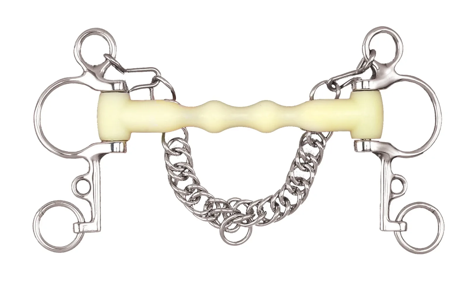 Happy Mouth Bits® Shaped Mullen Mouth Short Shank Pelham Bit