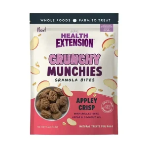 Health Extension Crunchy Munchies Granola Bites-Appley Crisp Dog Treats 8 oz