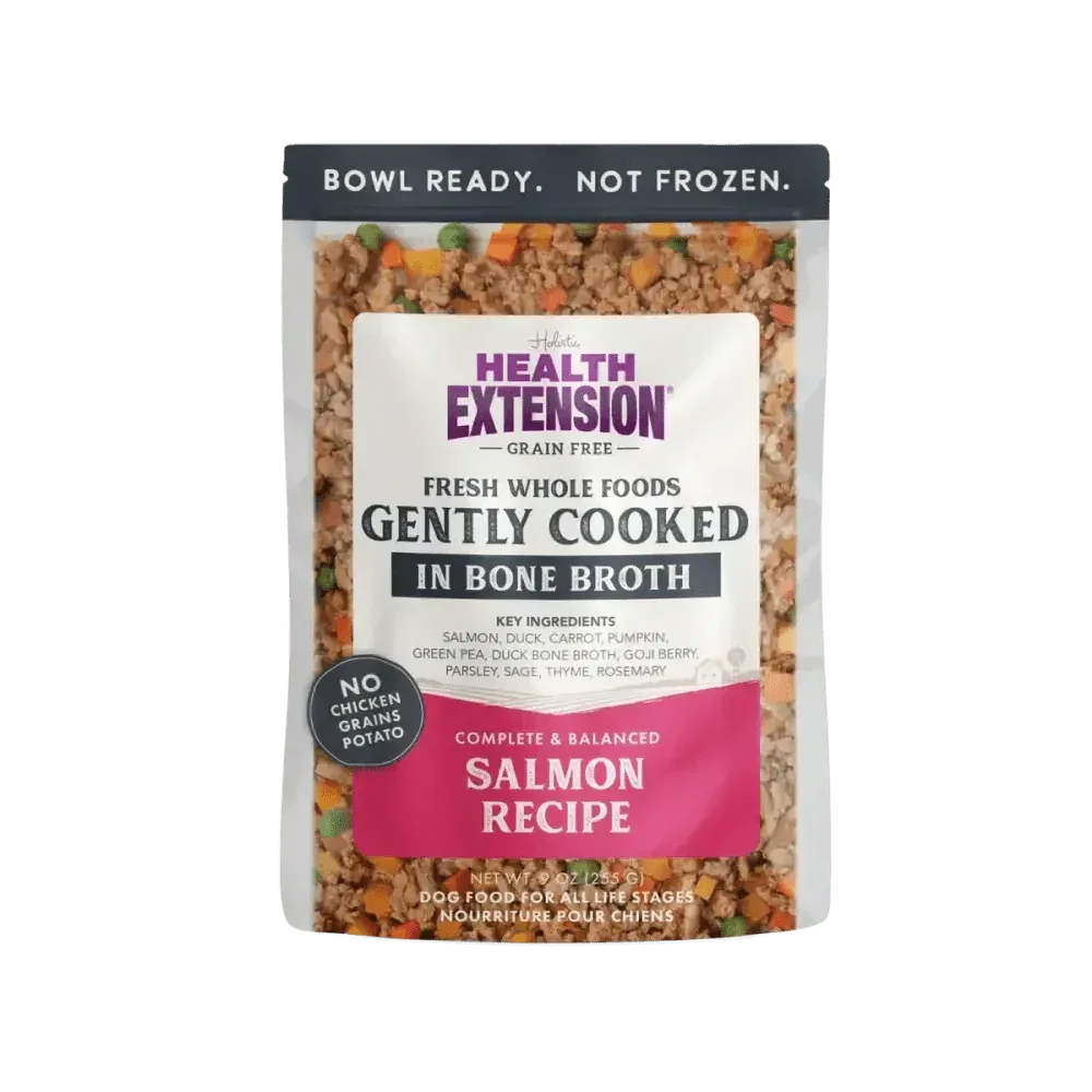 Health Extension Gently Cooked Grain Free Salmon Recipe Pouches For Dogs