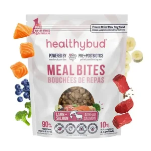 Healthybud Lamb & Salmon Meal Bites Freeze-Dried Raw Dog Food 14oz