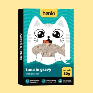 Henlo Tuna in Gravy with Chicken Adult Cat Wet Food | 100% Human Grade Ingredients (Pack of 3)