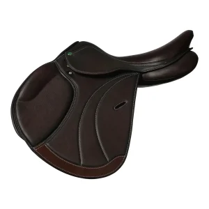 Henri de Rivel Equipe IGP Covered Close Contact Saddle - Flocked- Havana -16.5