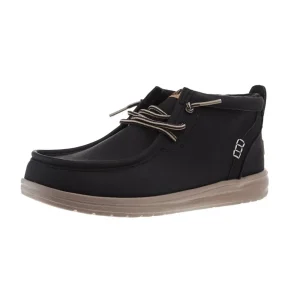 Hey Dude Men Wally Black Mid Griper Casual Shoe
